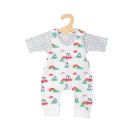 Puppen-Strampler mit T-Shirt Pinguin Pünktchen, Gr. 35-45 cm
