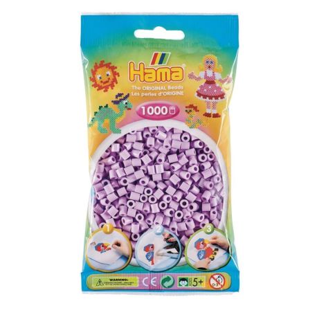 Hama® Bügelperlen midi Beutel 1.000Stück pastell-flieder.