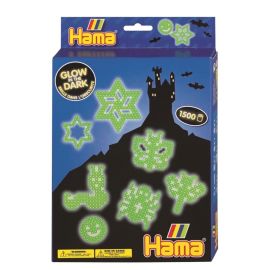 Hama® Bügelperlen kleine Geschenkpackung Nachtleuchtend, 1.500 Stück.
