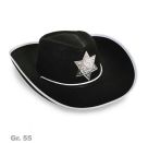 FRIES - Cowboyhut schwarz, Gr. 55 cm