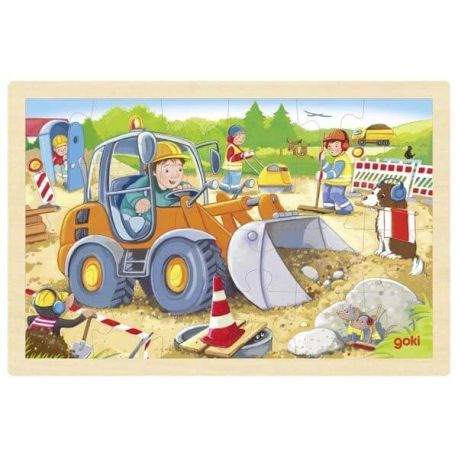 Einlegepuzzle Baustelle