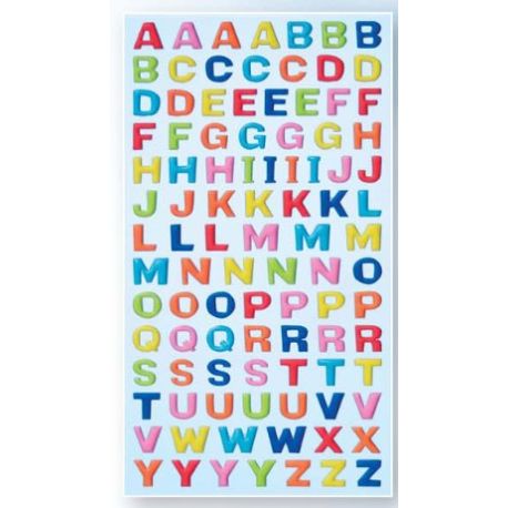 Sticker Grossbuchstaben bunt