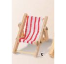 Mini Liegestuhl rot/weiß 5x3,