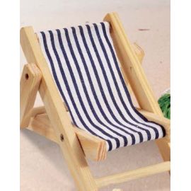 Mini Liegestuhl bla/weiß 5x3,