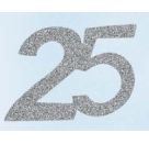 Jubiläums-Zahl 25, silber, 6x