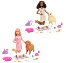 Barbie Puppe (blond) mit Hund und Welpen