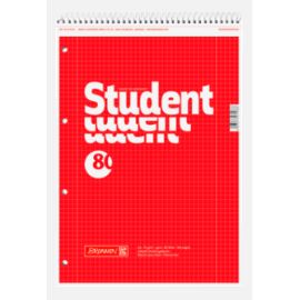 BRUNNEN 106791201  Collegeblock Spirale oben  Student  Deckblatt: rot