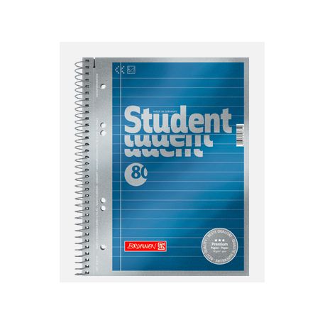 BRUNNEN 1067151  Collegeblock  Student  Premium  Deckblatt: blau-metallic
