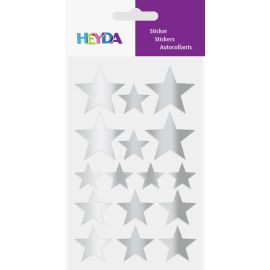 Sticker Sterne, silberfarben