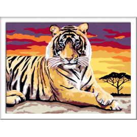 Ravensburger CreArt 28553 - Majestätischer Tiger - Malen nach Zahlen Tiger für Kinder ab 11 Jahren