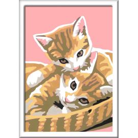 Ravensburger CreArt 29686 - Katzenbabys - Malen nach Zahlen Katze für Kinder ab 9 Jahre