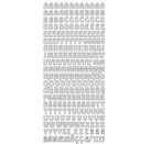 Konturensticker ""Buchstaben silber