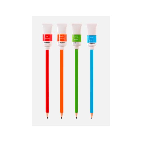 Bleistift mit Radierer Farbtube