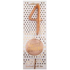 Wunderkerze rosegold mini ""4""