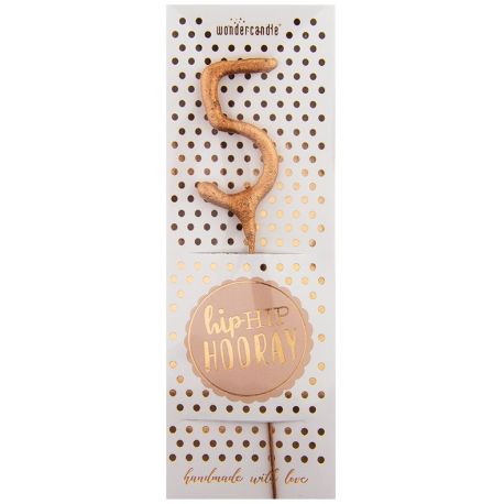 Wunderkerze rosegold mini ""5""