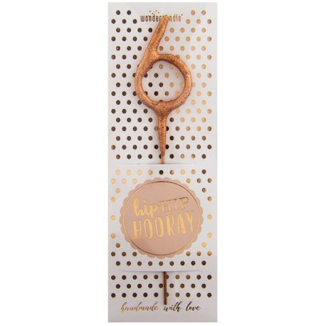 Wunderkerze rosegold mini ""6""