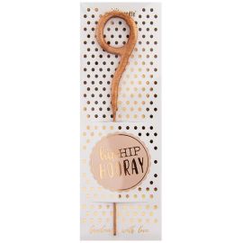 Wunderkerze rosegold mini ""9""