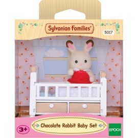 Sylvanian Families 5017 Schokoladenhasen Baby mit Babybett