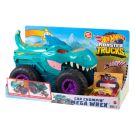 Mattel GYL13 Hot Wheels Monster Trucks autofressender Mega-Wrex, Spielezugauto