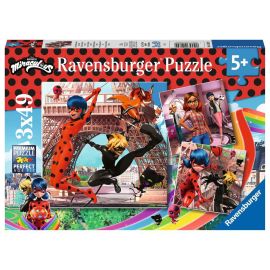 Ravensburger 5189 Puzzle Unsere Helden Ladybug und Cat Noir 3 X 49 Teile
