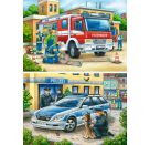 Ravensburger 7574 Puzzle Polizei und Feuerwehr 2 X 12 Teile