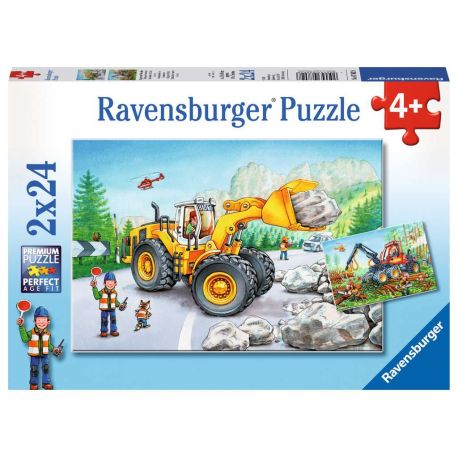 Ravensburger 7802 Puzzle Bagger und Waldtraktor 2 X 24 Teile