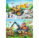 Ravensburger 7802 Puzzle Bagger und Waldtraktor 2 X 24 Teile