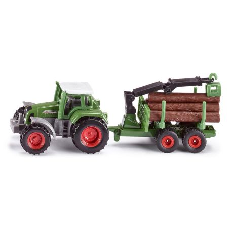 SIKU 1645 Traktor mit Forstanhänger, sortiert