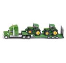 SIKU 1837 Tieflader mit John Deere Traktoren