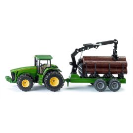 SIKU 1954 Traktor mit Forstanhänger 1:50