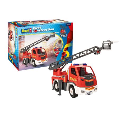 Feuerwehrauto Leiterwagen , Revell First Construction, Bausatz für Kinder ab 4