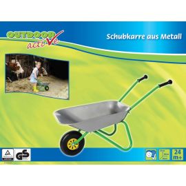 Outdoor active Schubkarre-Metall, silber grün