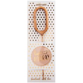 Wunderkerze rosegold mini ""0""