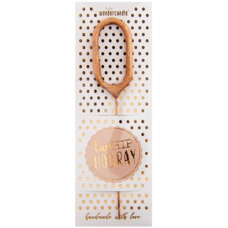 Wunderkerze rosegold mini ""0""