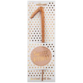 Wunderkerze rosegold mini ""1""