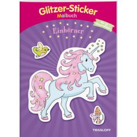 Glitzer-Sticker-Malbuch Einhörner