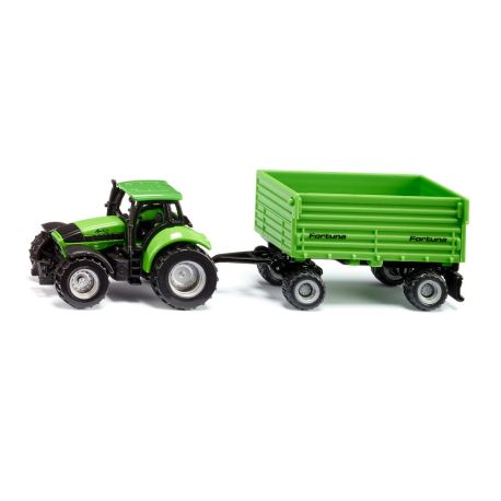 SIKU 1606 DEUTZ-FAHR mit Fortuna 2-Achs Anhänger