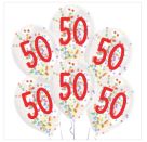 6 Latexballons Droplets 50 Confetti Birthday 1C Konfetti-Füllung Papier 27.5 cm   11