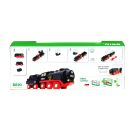 BRIO World 33884 Batterie-Dampflok mit Wassertank - Lokomotive mit echtem kühlen Dampf und Wasserbehälter zum Nachfüll