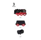 BRIO World 33884 Batterie-Dampflok mit Wassertank - Lokomotive mit echtem kühlen Dampf und Wasserbehälter zum Nachfüll