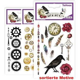 FRIES - Tattoos Steampunk, sort. Designs