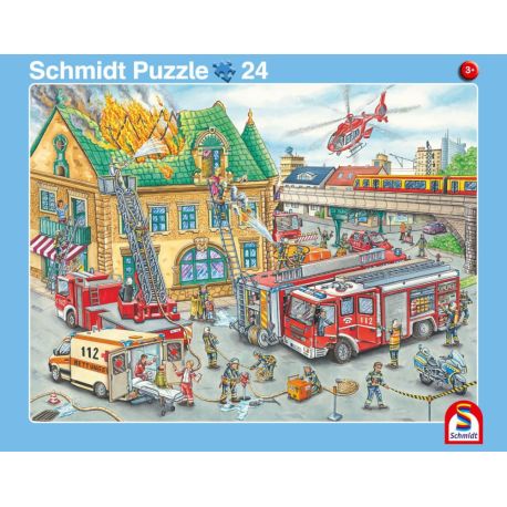 Schmidt Spiele 56810 2erSet RAPU Feuerwehr Polizei  24 Teile   40 Teile