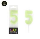 BIRTHDAY FUN Zahlenkerze Glow in the Dark  5
