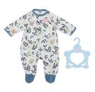Zapf Baby Annabell Strampler blau Blätter 43cm