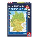 Schmidt Spiele Puzzle Standard 1.000 Teile, Deutschlandkarte