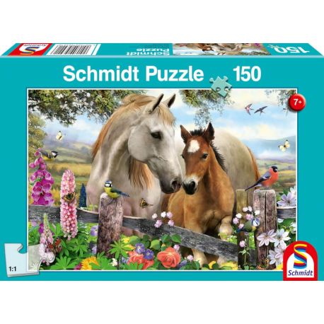 Schmidt Spiele 56421 Puzzle Stute und Fohlen 150 Teile