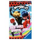 Ravensburger Mitbringspiel – 20893 – Miraculous Würfel-Duell, Spannendes Würfelspiel  mit Lady Bug und Cat Noir ab 6 J