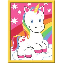 Ravensburger CreArt 29603 - Süßes Einhorn - Malen nach Zahlen Einhorn für Kinder ab 7 Jahre