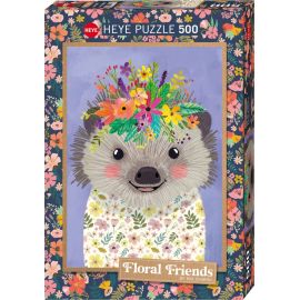 Puzzle Funny Hedgehog, Floral Friends 1000 Teile
