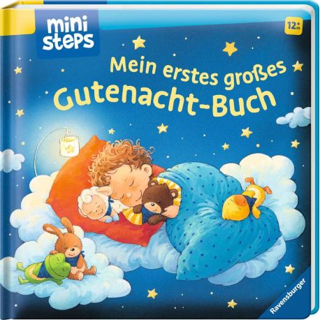 ministeps: Mein erstes großes Gutnacht-Buch: Vorlesebuch ab 12 Monaten, Babybuch, Pappbilderbuch